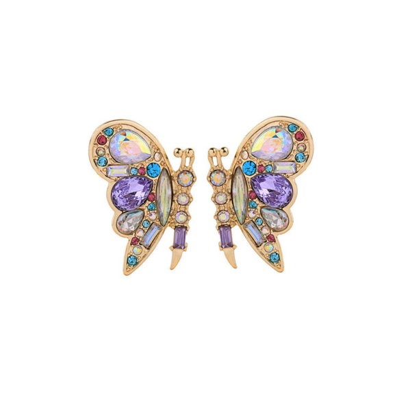 Betsey Johnson Jewelry - Betsey Johnson Earrings BUTTERFLY Asymmetric NEW